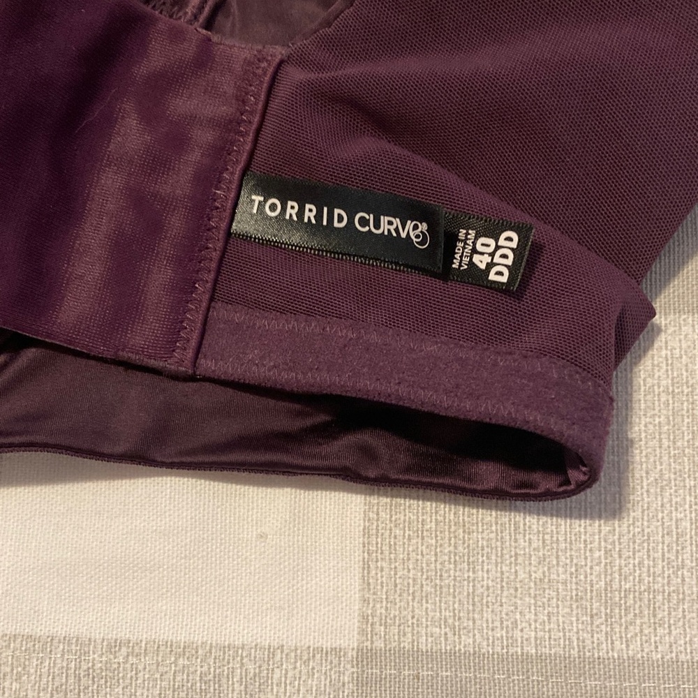 Torrid XO Plunge Purple Women's Bra - Picture 2 of 7